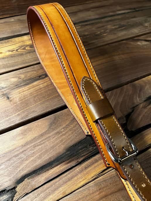 Classic Distressed Leather Rifle Gun Sling