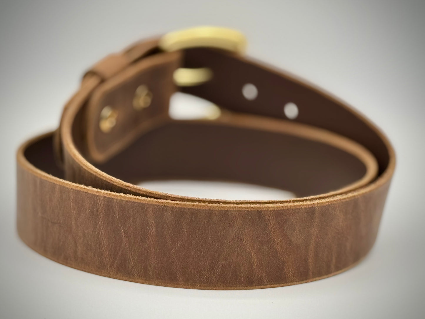 Handmade Full-Grain Casual Brown Leather Belt