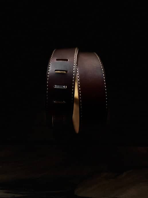 Handcrafted Leather Guitar Strap details 