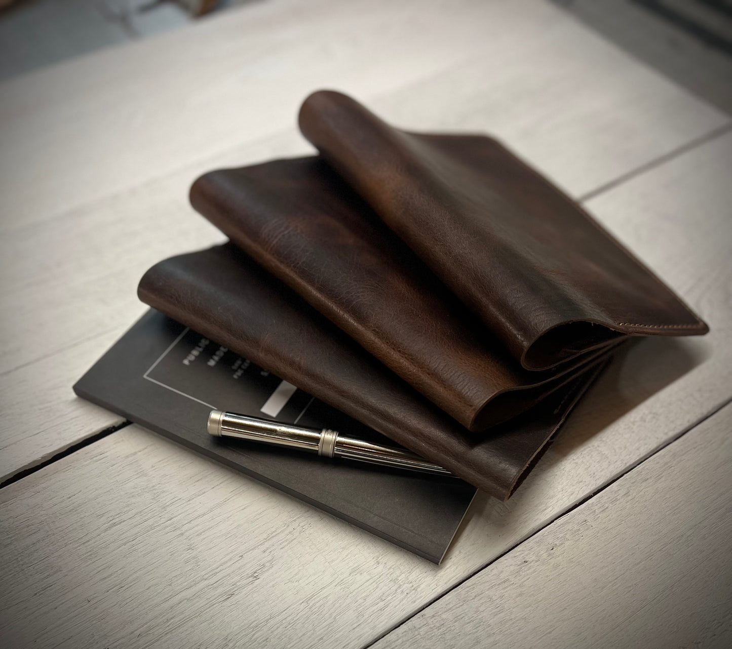 Leather Journal Cover - A5 (5x8) refillable notebook 