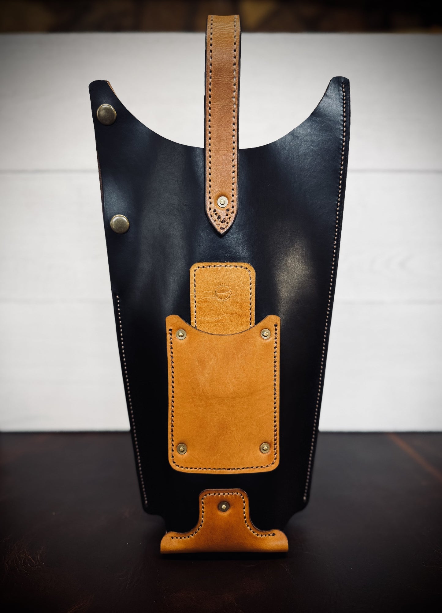 Premium Leather Wine Tote