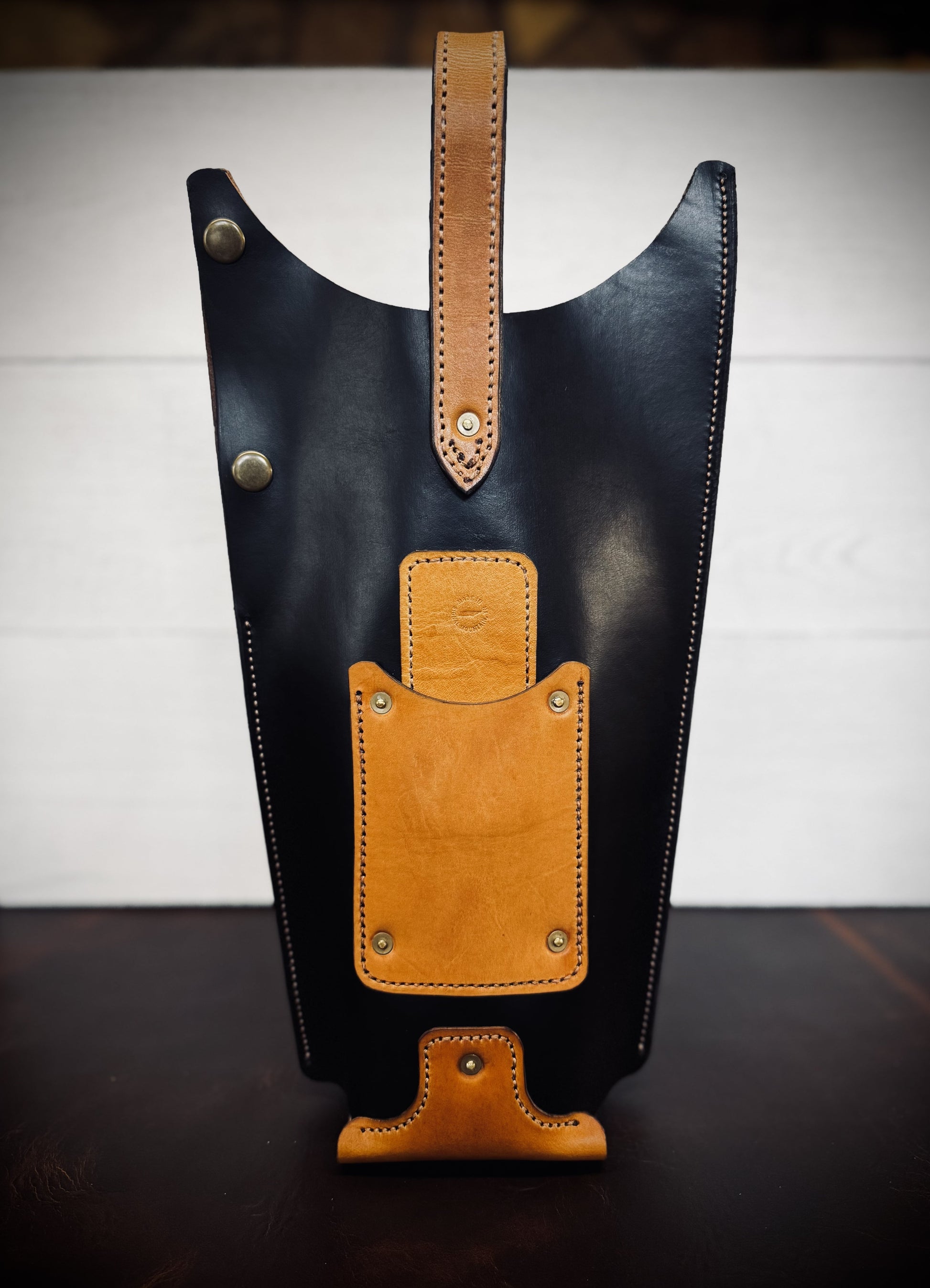 Premium Leather Wine Tote