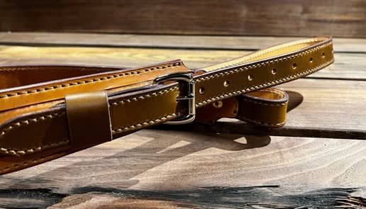 Classic Distressed Leather Rifle Sling Premium Leather